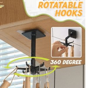 Adhesive 6-Leg Rotatable Hook